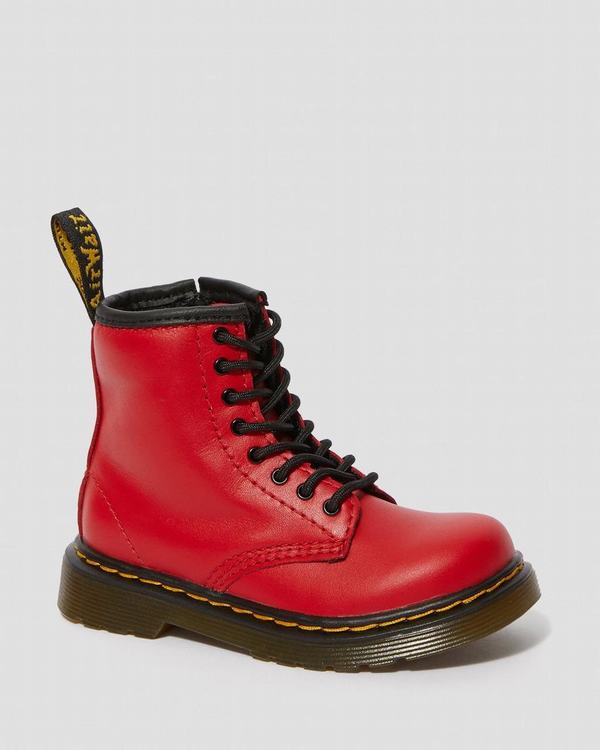 Dr Martens Dětské Kotníkové Boty Toddler 1460 Romario Červené, CZ-386250